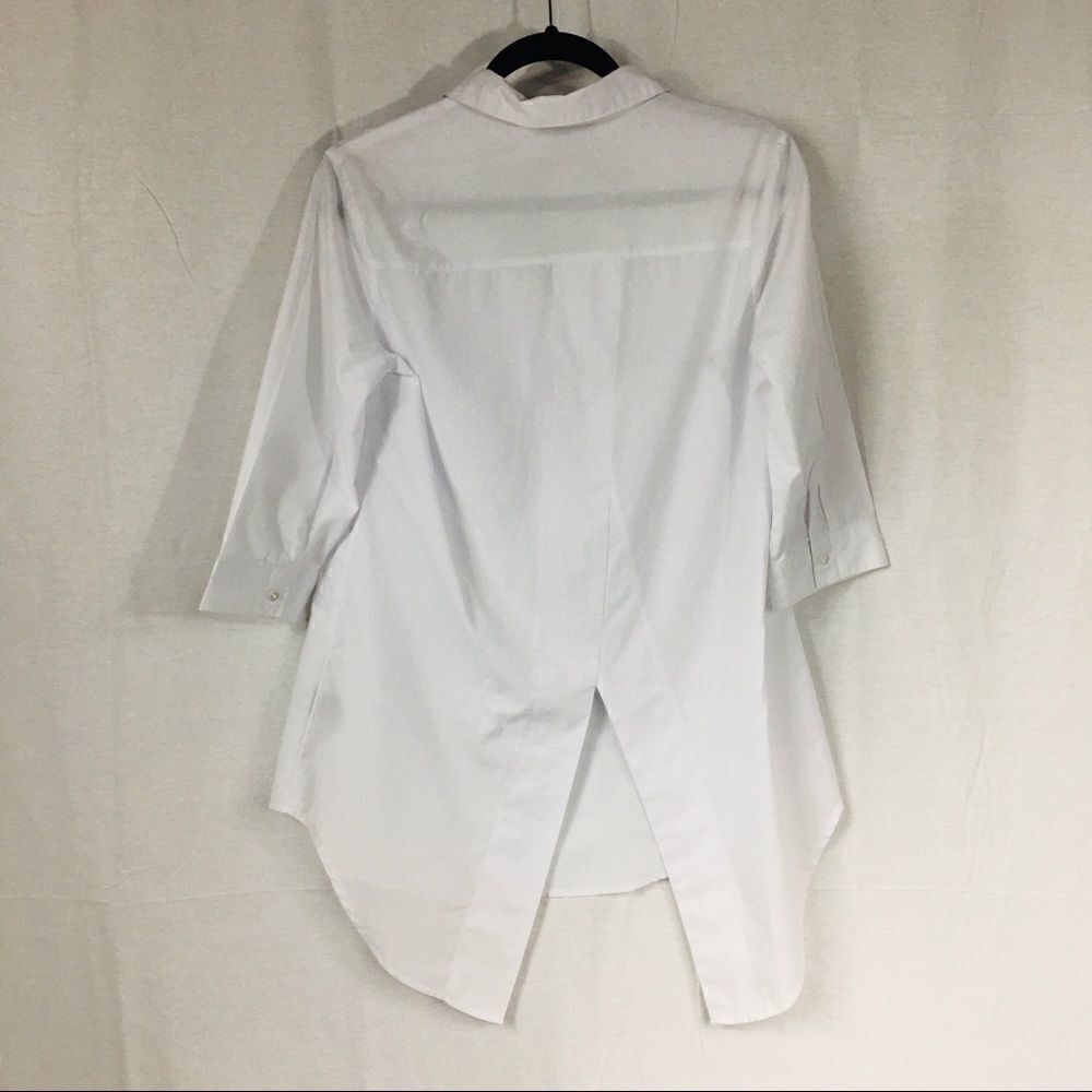 Unique Spectrum Small White long length blouse - Picture 2 of 6
